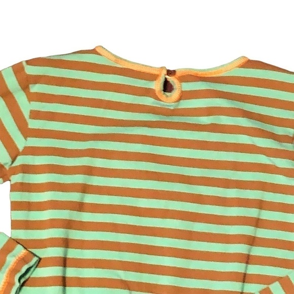 Ann Loren Long Sleeve Striped Pumpkin Girls Size 7/8 Shirt - Picture 6 of 9